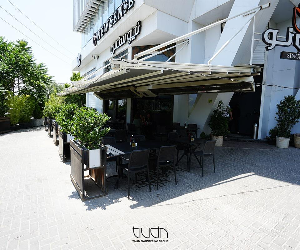 طراحی و اجرای سقف متحرک رستوران توسط گروه مهندسی تیوان