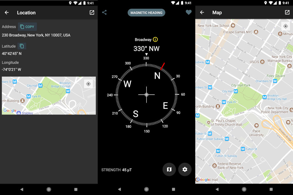 قطب نمای آنلاین برای اندروید online compass