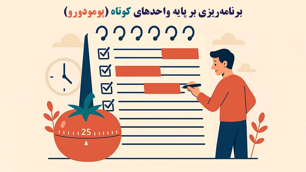 برنامهریزی بر پایه واحدهای کوتاه (پومودورو) - تکنیکهای طلایی برای عادتسازی مطالعه ازمون تیزهوشان بعد از تابستان