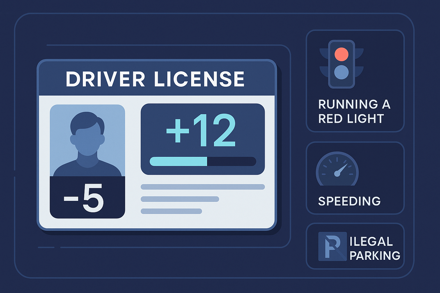 پیامدها و هزینه‌های نمره منفی برای رانندگان پرخلافی