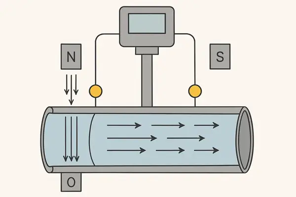 اصول عملکرد فلومتر مغناطیسی