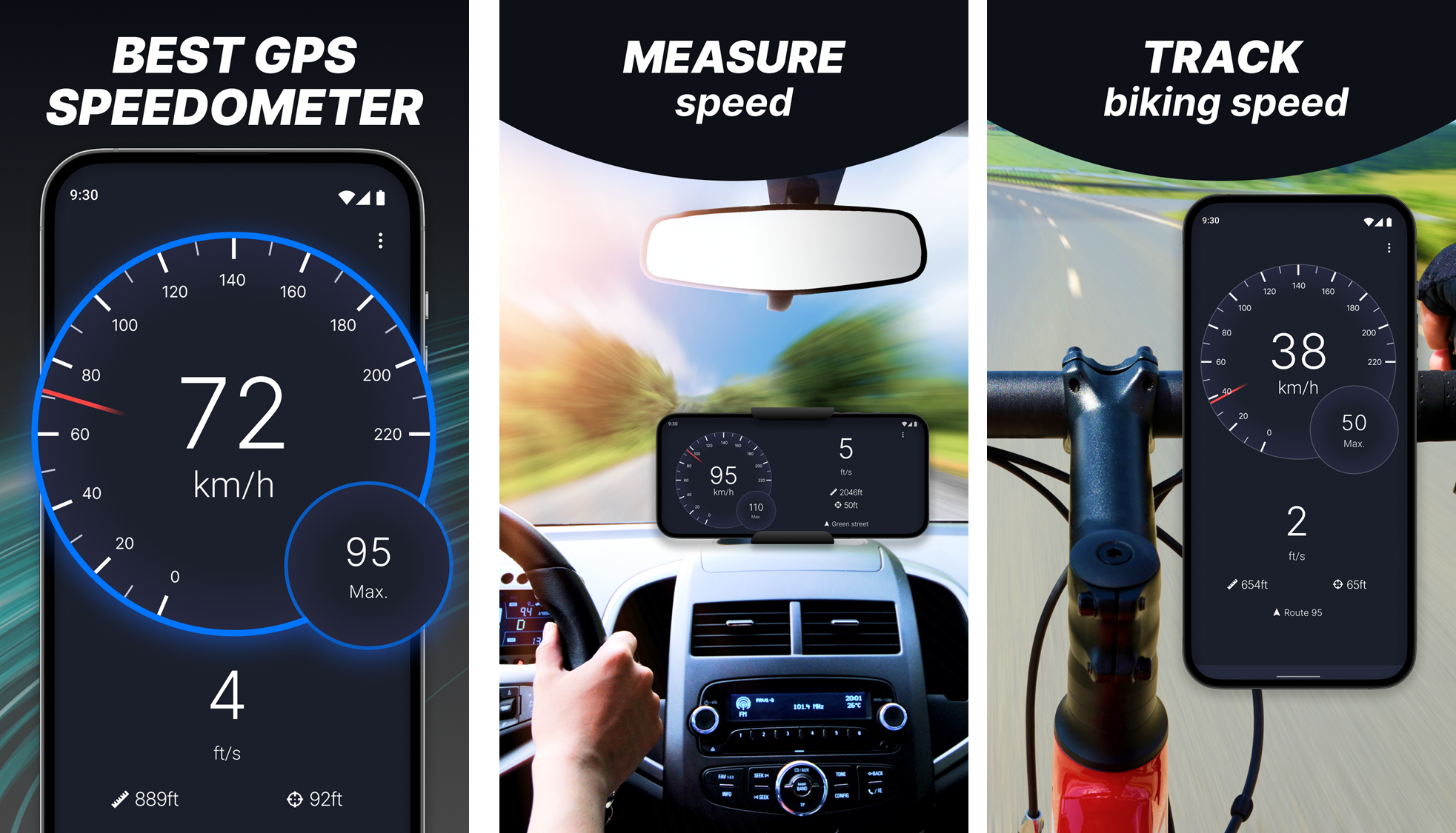 اپلیکیشن GPS Speedometer: Speed Tracker
