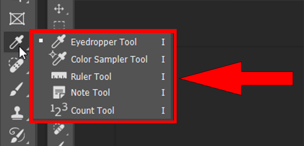 ابزارهای اندازه گیری فتوشاپ