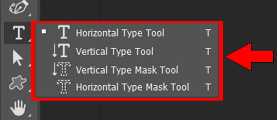 ابزارهای تایپ فتوشاپ