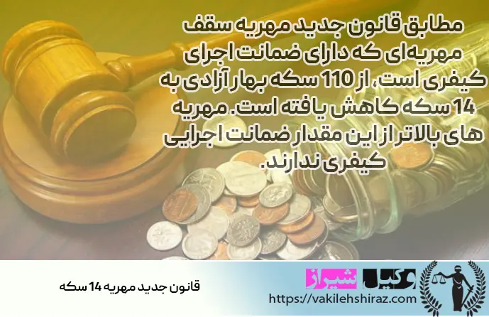 قانون جدید مهریه و نکات حقوقی آن
