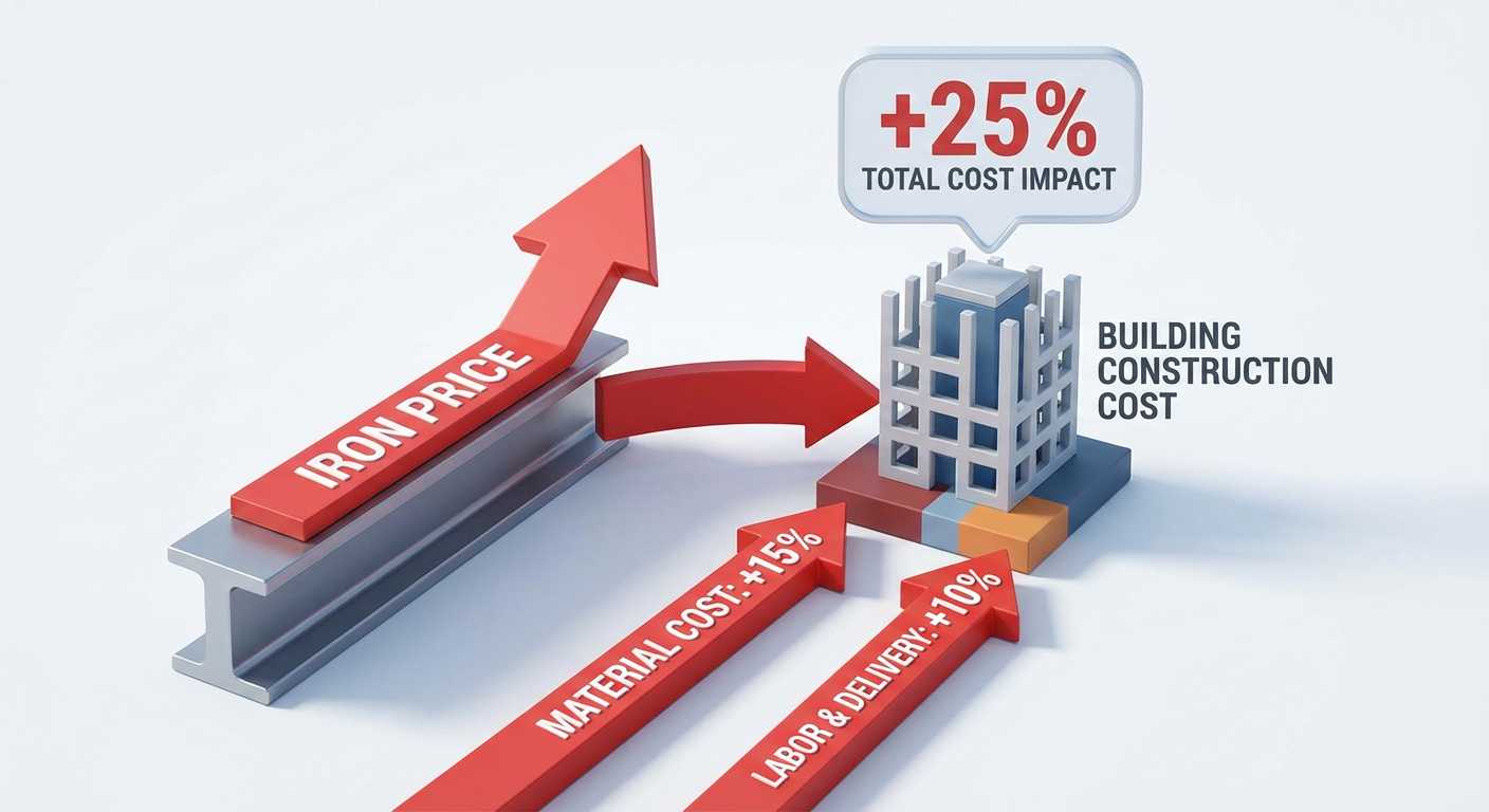 قیمت آهن در هزینه ساختمان