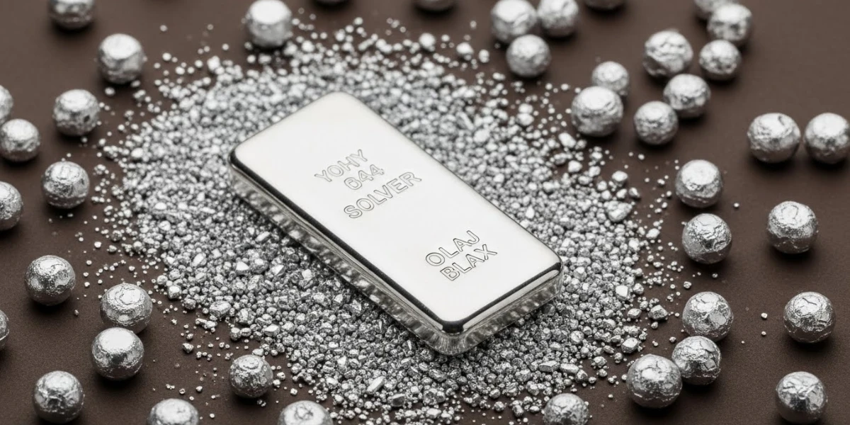 تصویری از شمش و ساچمه نقره