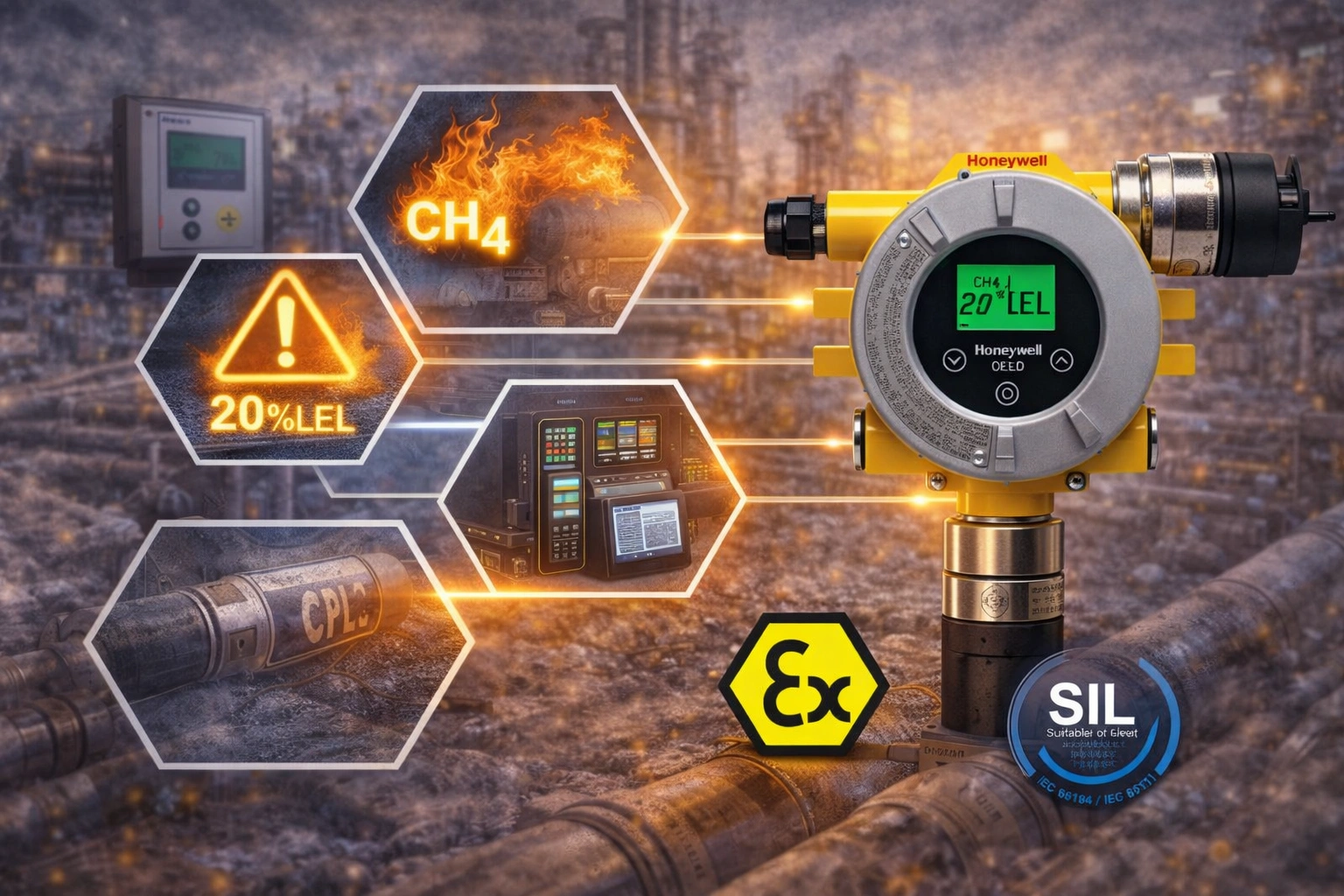 دتکتور گاز متان CH4 چیست؟ بررسی سنسورها، کاربردهای صنعتی و الزامات ایمنی ضدانفجار