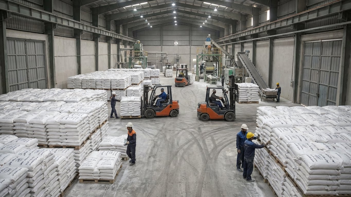 سالن دپو پودر تال شرکت آروشا پودر