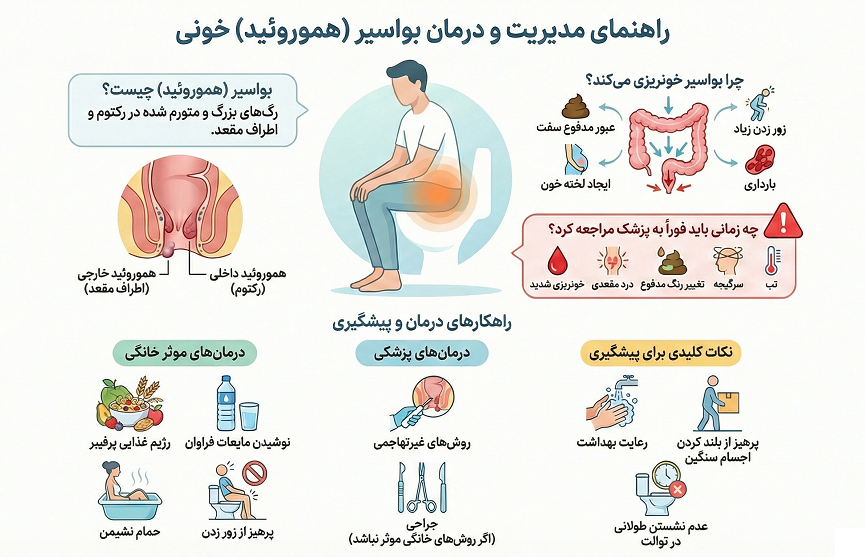 بند آوردن خون بواسیر