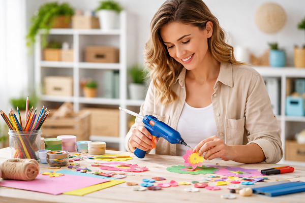 ساختن کاردستی با چسب داغ