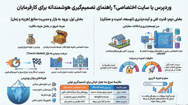 طراحی سایت با وردپرس بهتر است یا سایت اختصاصی؟