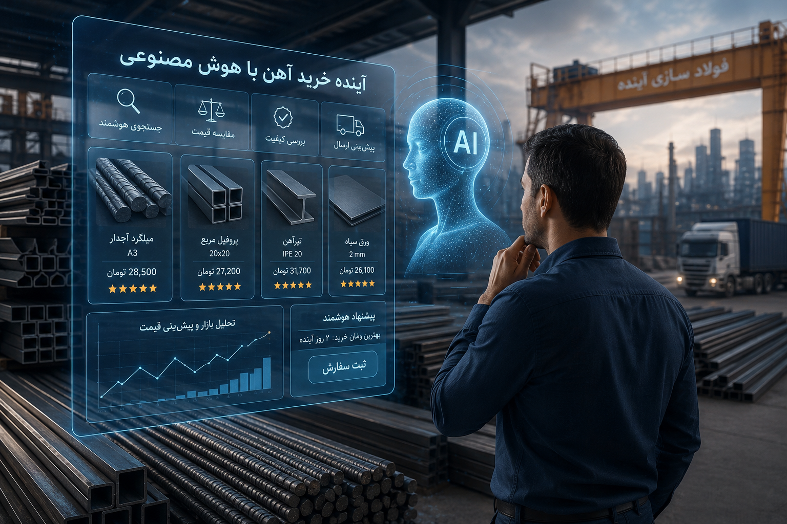 آینده خرید آهن با هوش مصنوعی