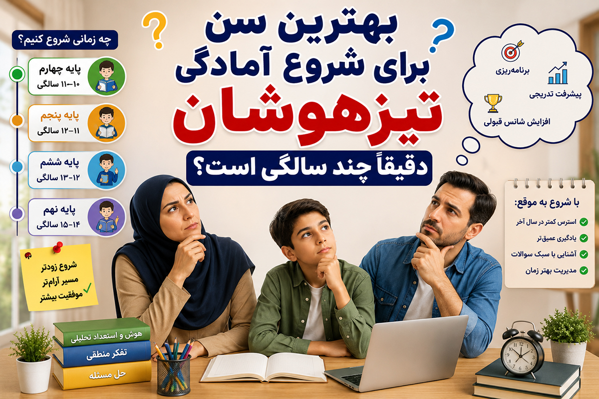 بهترین سن برای شروع آمادگی تیزهوشان دقیقاً چند سالگی است؟