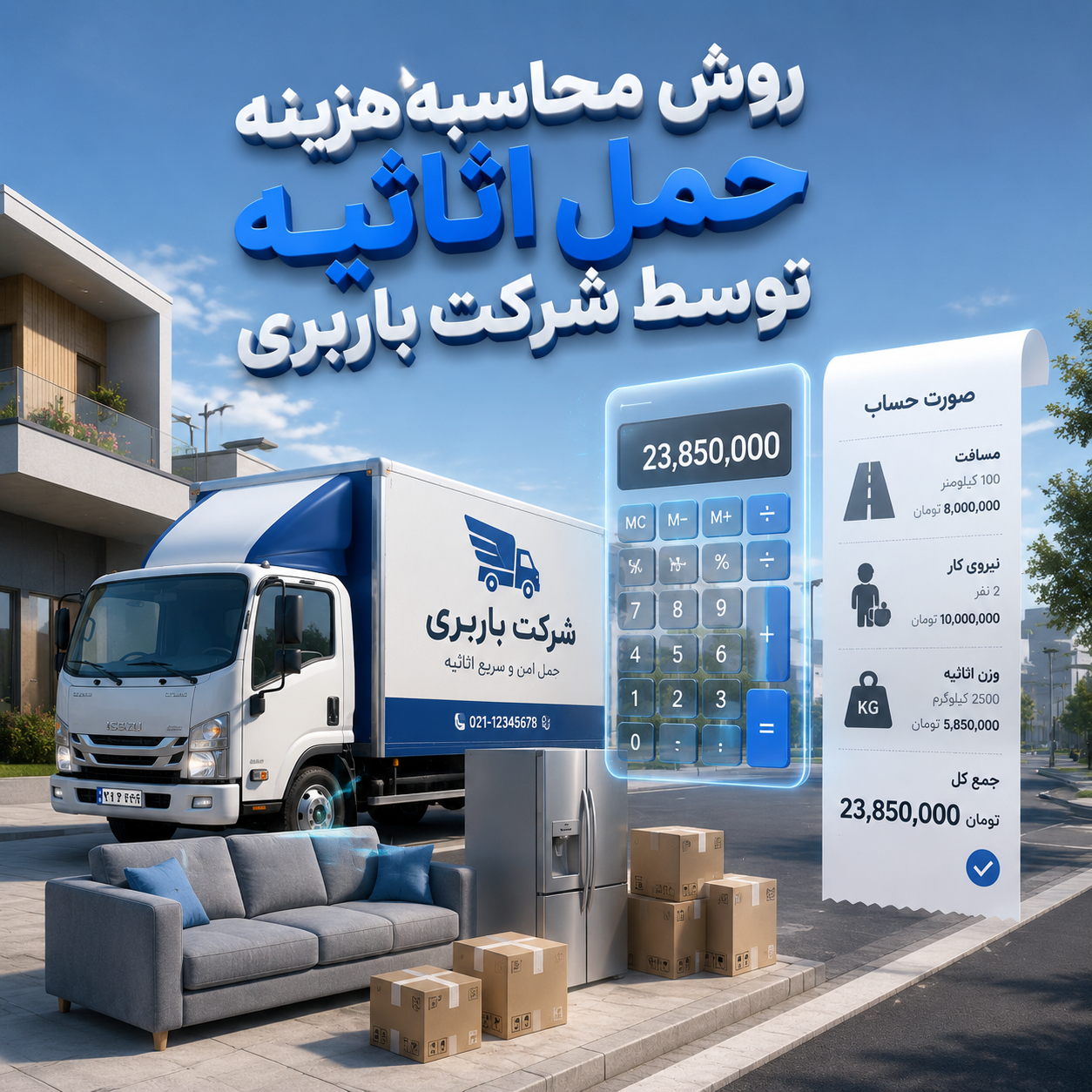 چطور هزینه حمل اثاثیه توسط شرکت باربری محاسبه می‌شود؟