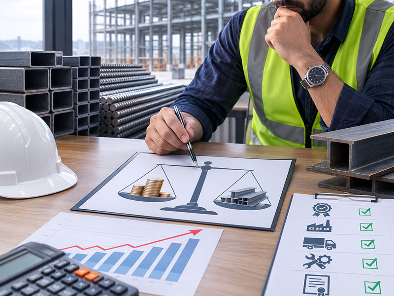 چک&zwnj;لیست برای تهیه فولاد ساختمانی مناسب پیمانکاران