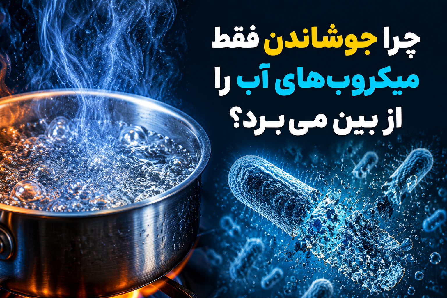 چرا جوشاندن فقط میکروب های آب را از بین می برد؟
