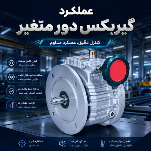 بررسی سازگاری الکتروموتور موتوواریو با گیربکس دور متغیر و گیربکس حلزونی وارول