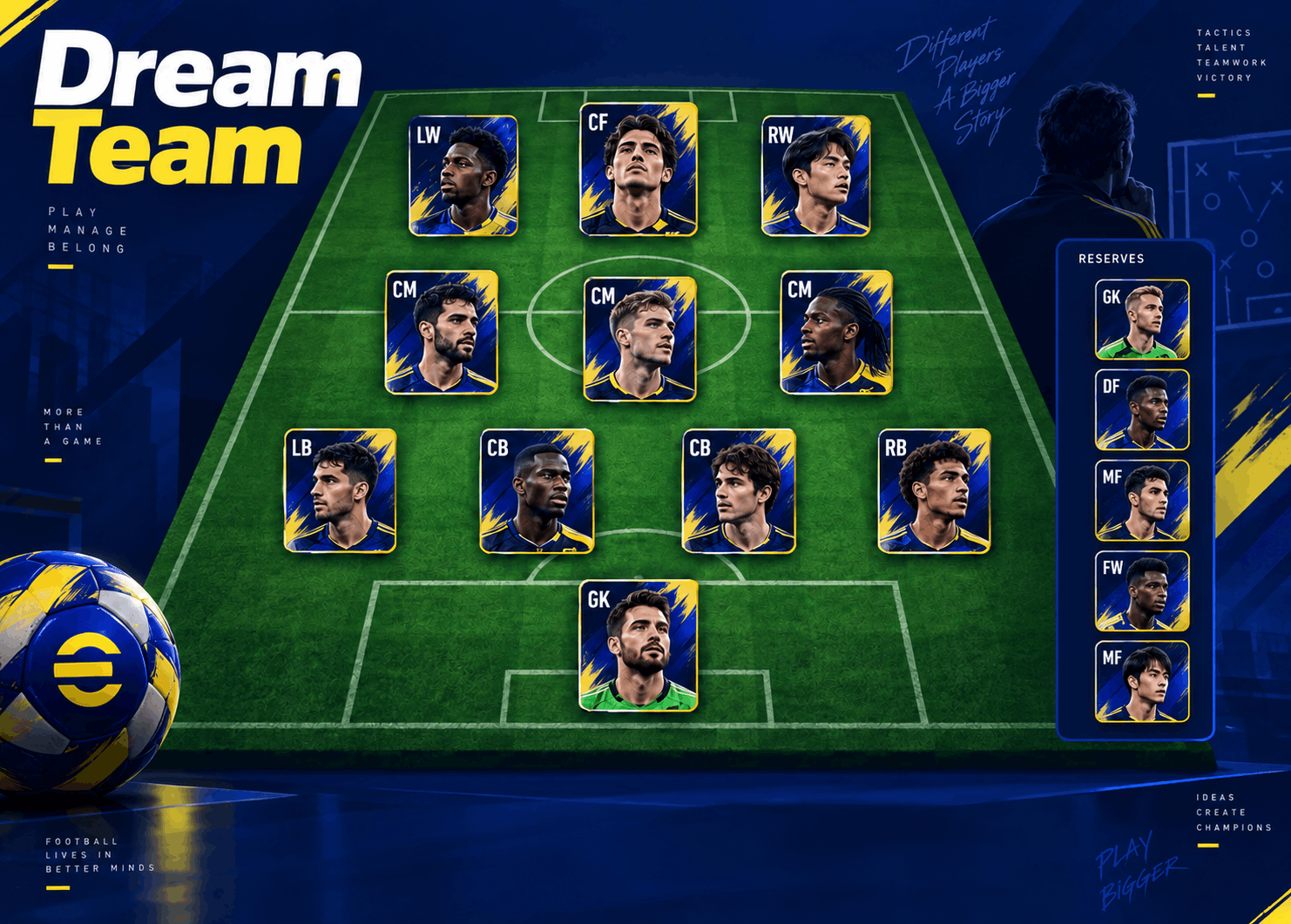 خرید کوین eFootball؛ نکات مهم برای انتخاب فروشنده و ثبت سفارش 1 مدیریت ترکیب تیم در بخش Dream Team بازی eFootball