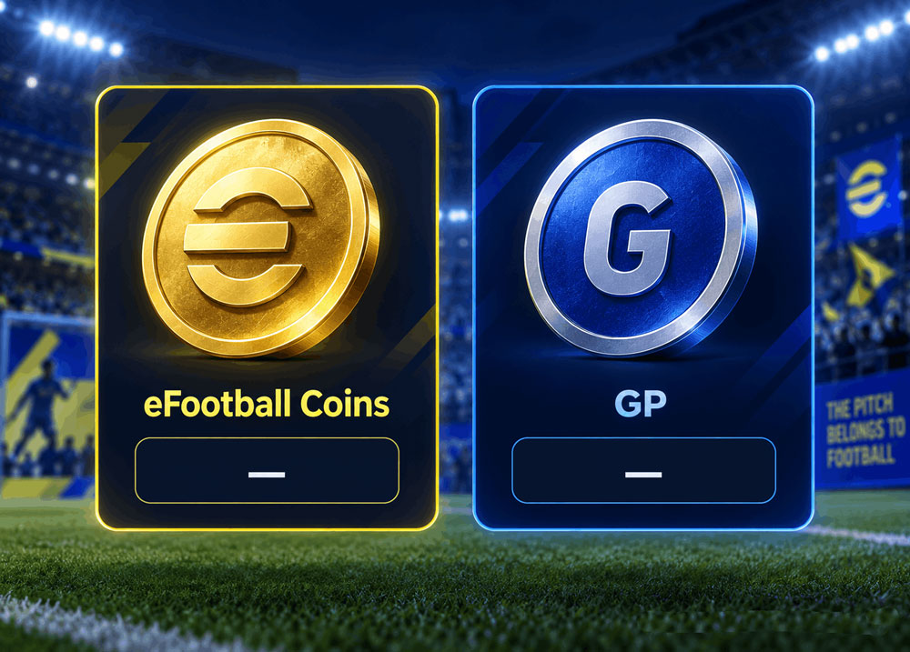 نمایش موجودی کوین و GP در بازی eFootball