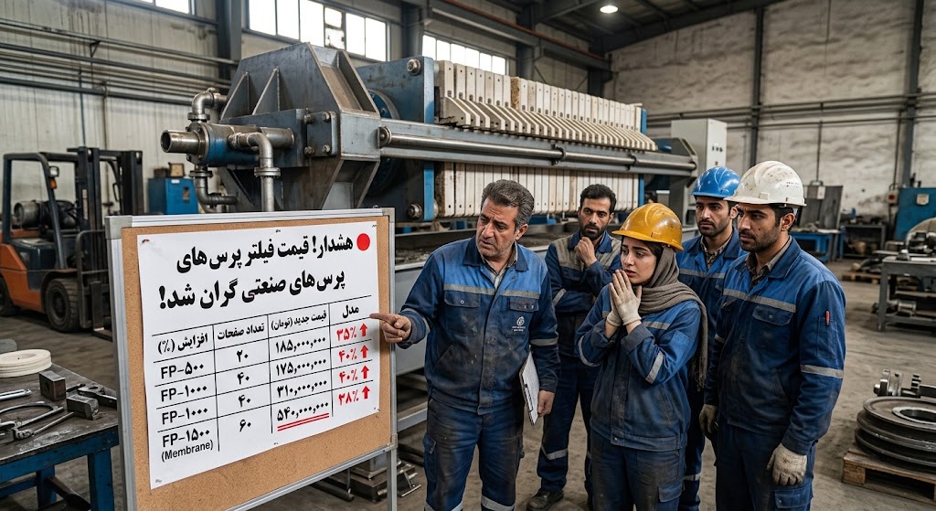 قیمت فیلتر پرس صنعتی گران تر شد! لیست قیمت جدید