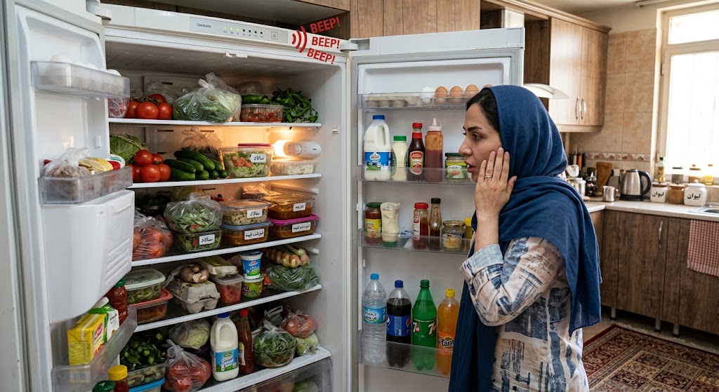 حجم زیاد موادغذایی داخل یخچال