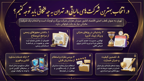 بهترین شرکت مالیاتی در تهران