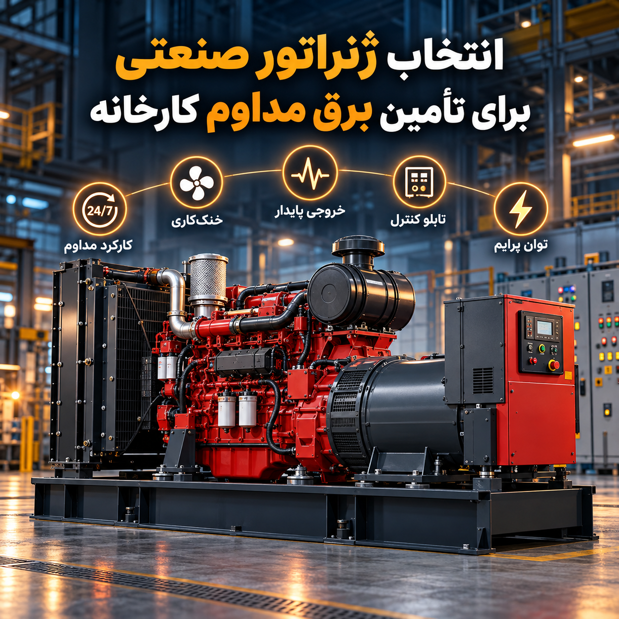 انتخاب ژنراتور صنعتی