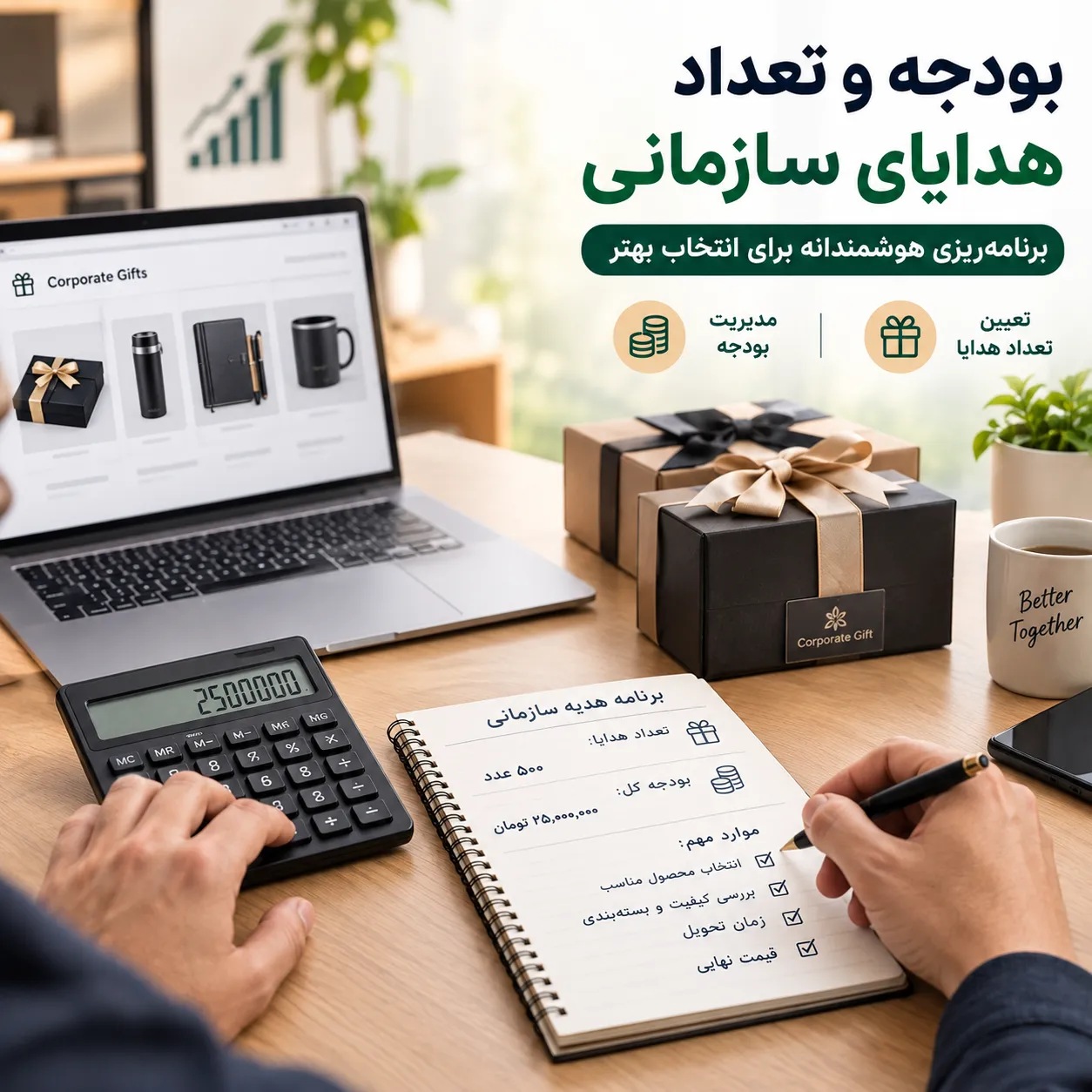 تعیین بودجه برای هدایای سازمانی