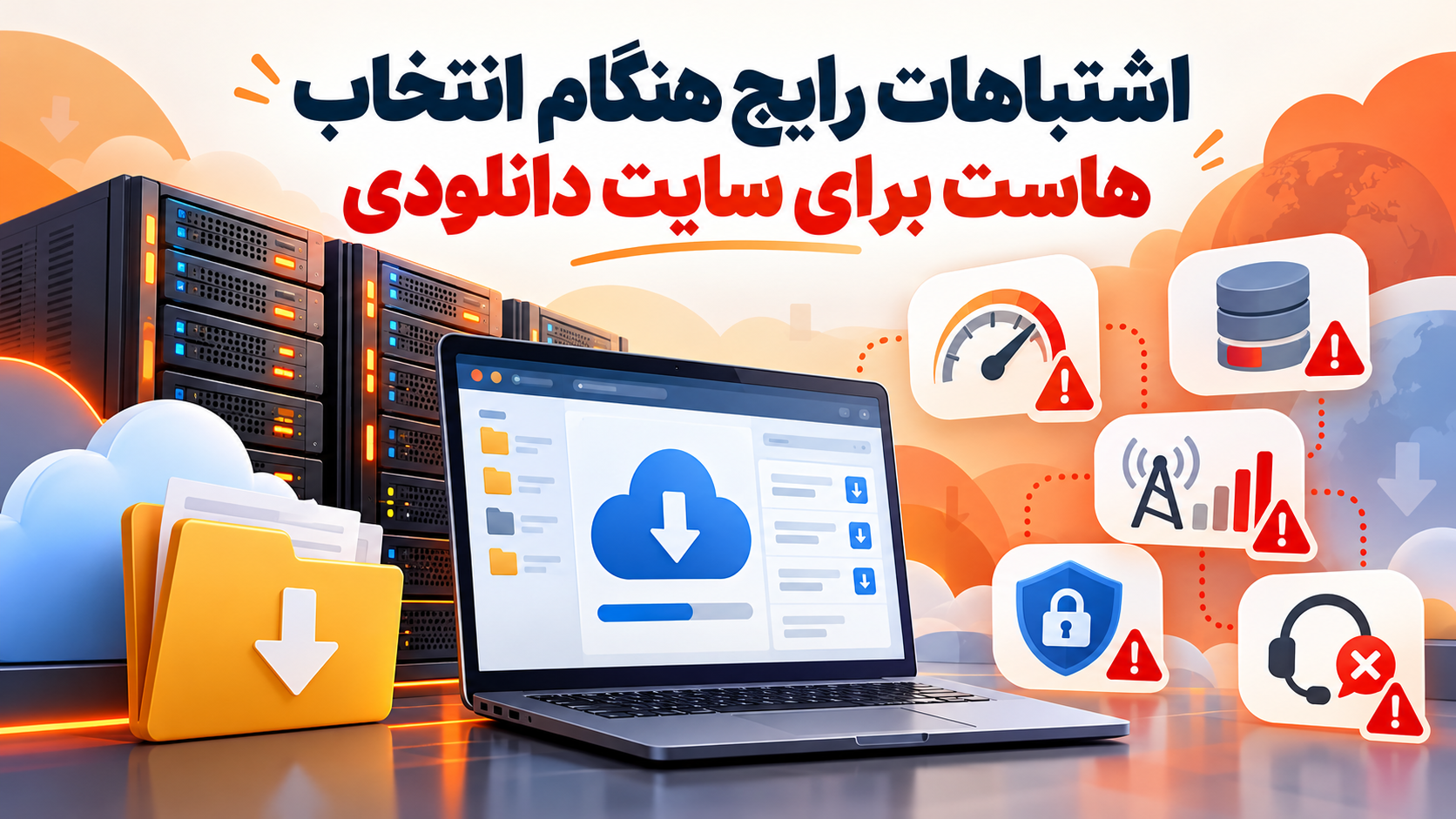 اشتباهات رایج هنگام انتخاب هاست برای سایت دانلودی